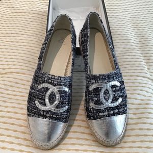 Chanel Tweed CC Espadrilles